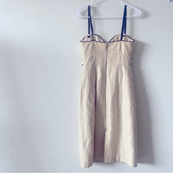 Vintage Nanette Lapore Pin-Up Retro Bow Front Mini Dress in Cream - Picture 4 of 13